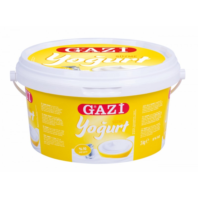 GAZI DIKKE YOGHURT 10% 3KG GEEL